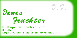 denes fruchter business card